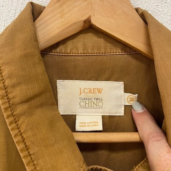 J. Crew Women Full Zip Classic Twill Chino Jacket 26994 100% Cotton Brown Size M - Picture 6 of 10